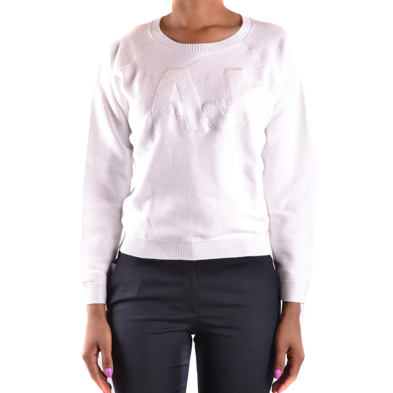 2430979 Armani Jeans Maglia Bianca Donna