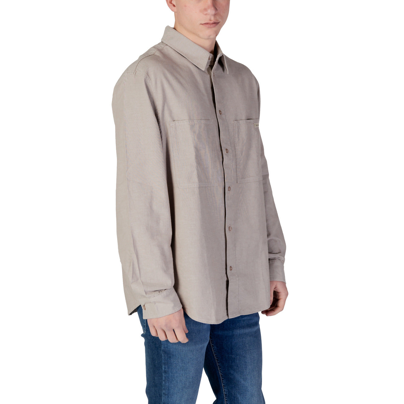 2408223 Calvin Klein Jeans Camicia Beige Uomo