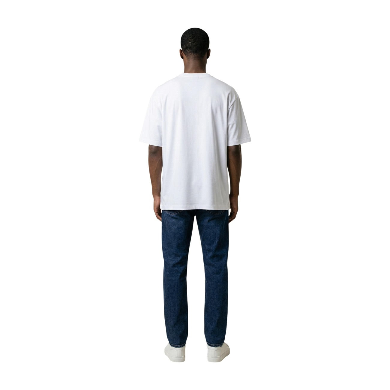2458833 Boss T-Shirt Bianca Cotone Elastan Scollo Tondo Uomo