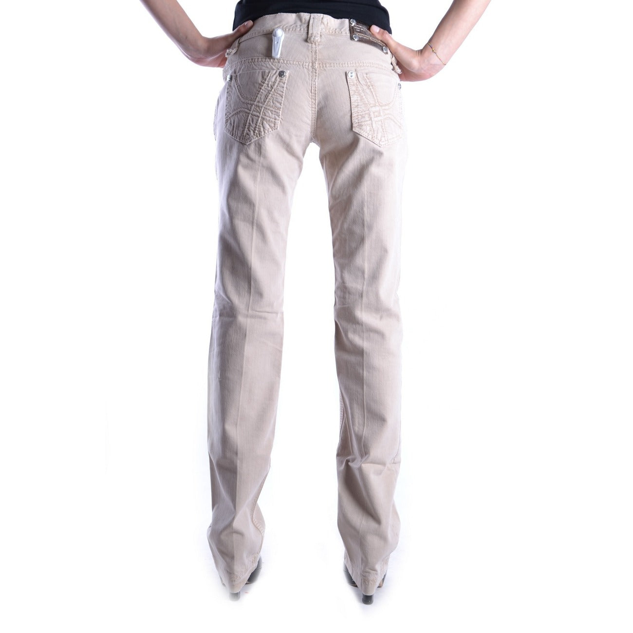 2423053 Pinko Jeans Beige Donna Cotone 100%