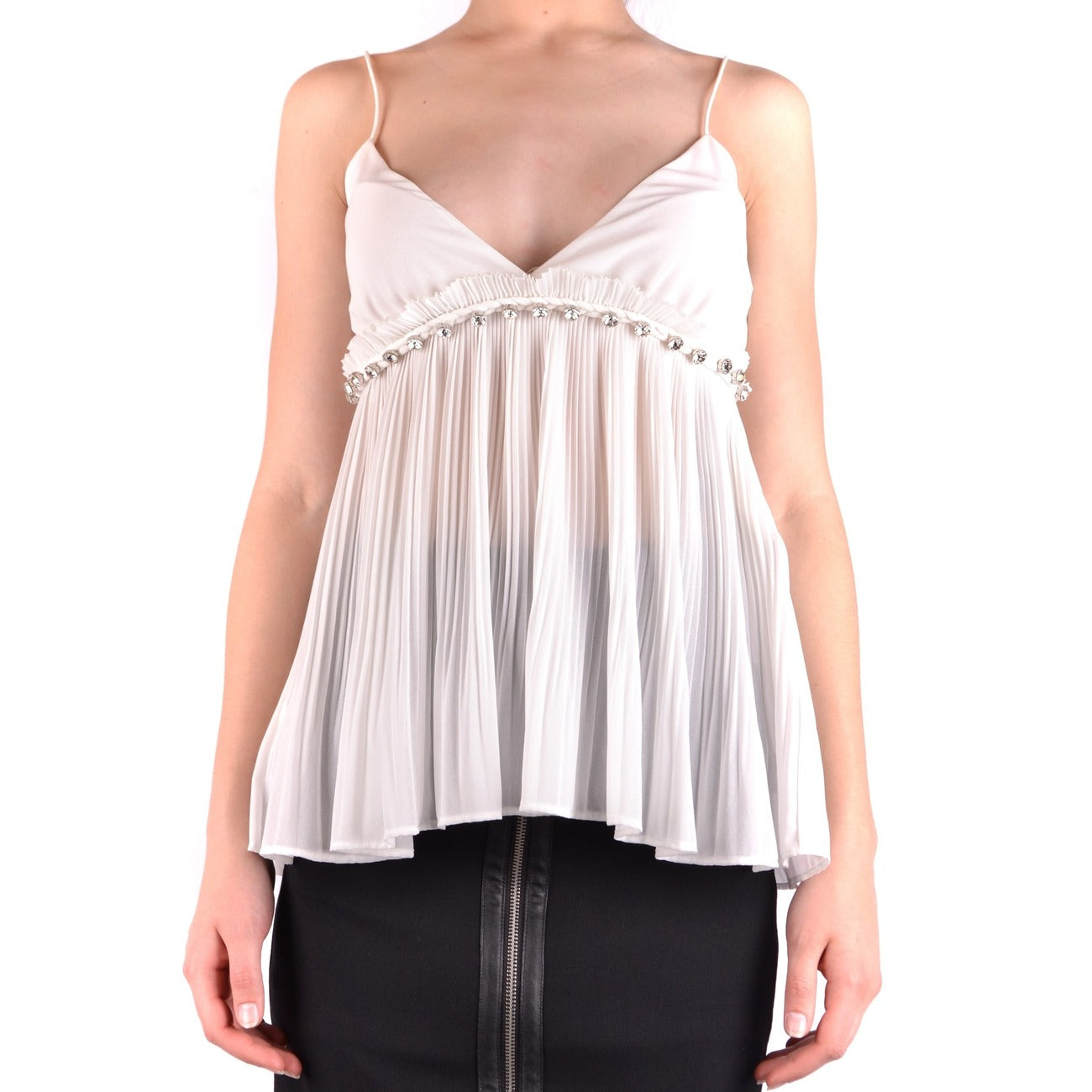 2423063 Pinko Top Bianco con Spalline Donna