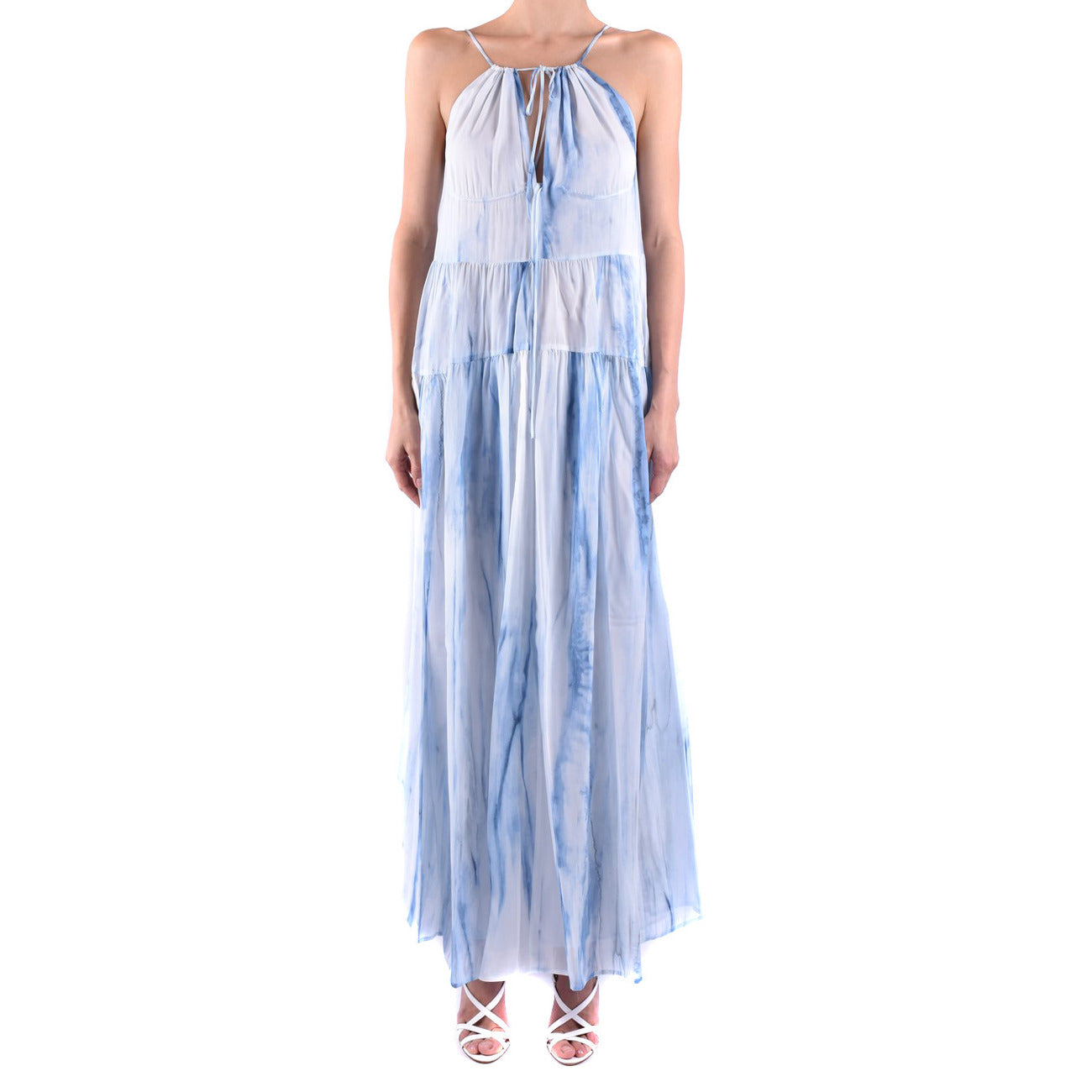 488936 Dondup Abito Bianco Colorato Donna Primavera/Estate