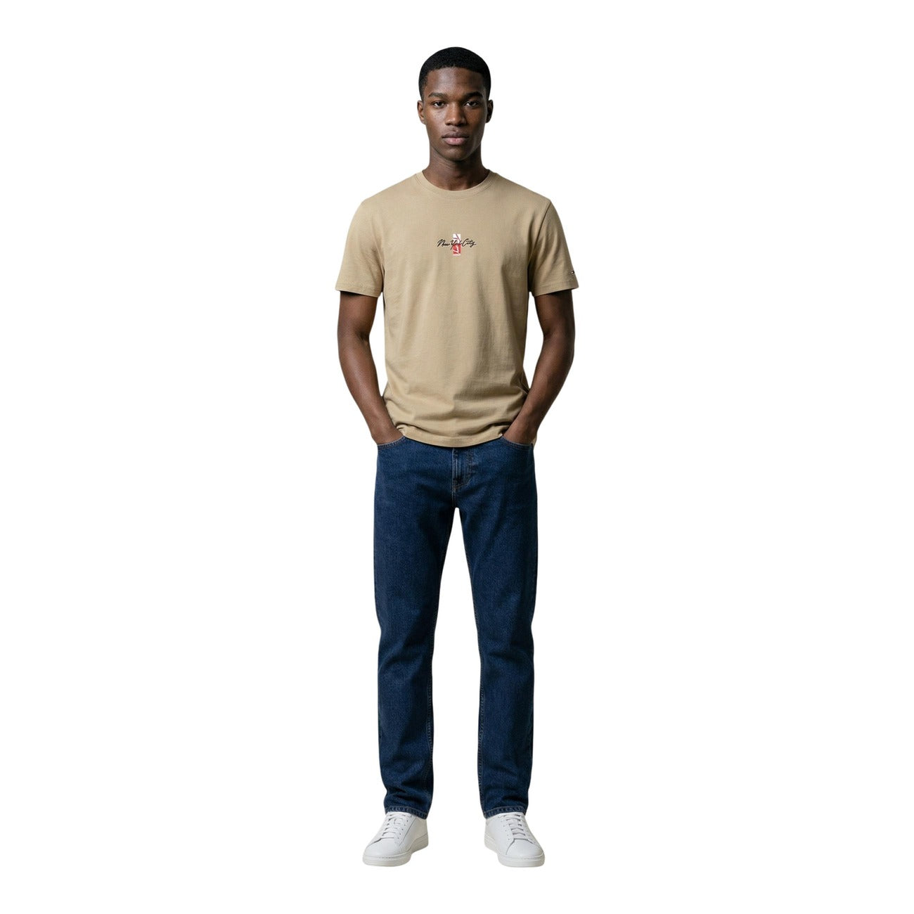 2457658 Tommy Hilfiger Jeans T-Shirt Beige Uomo