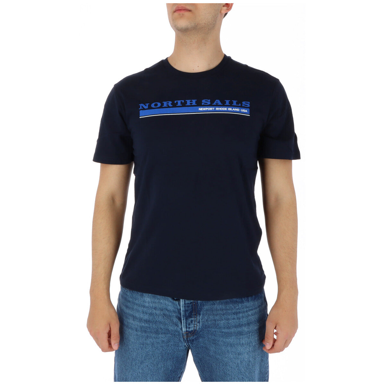 378121 North Sails T-Shirt Blu Stampa Uomo