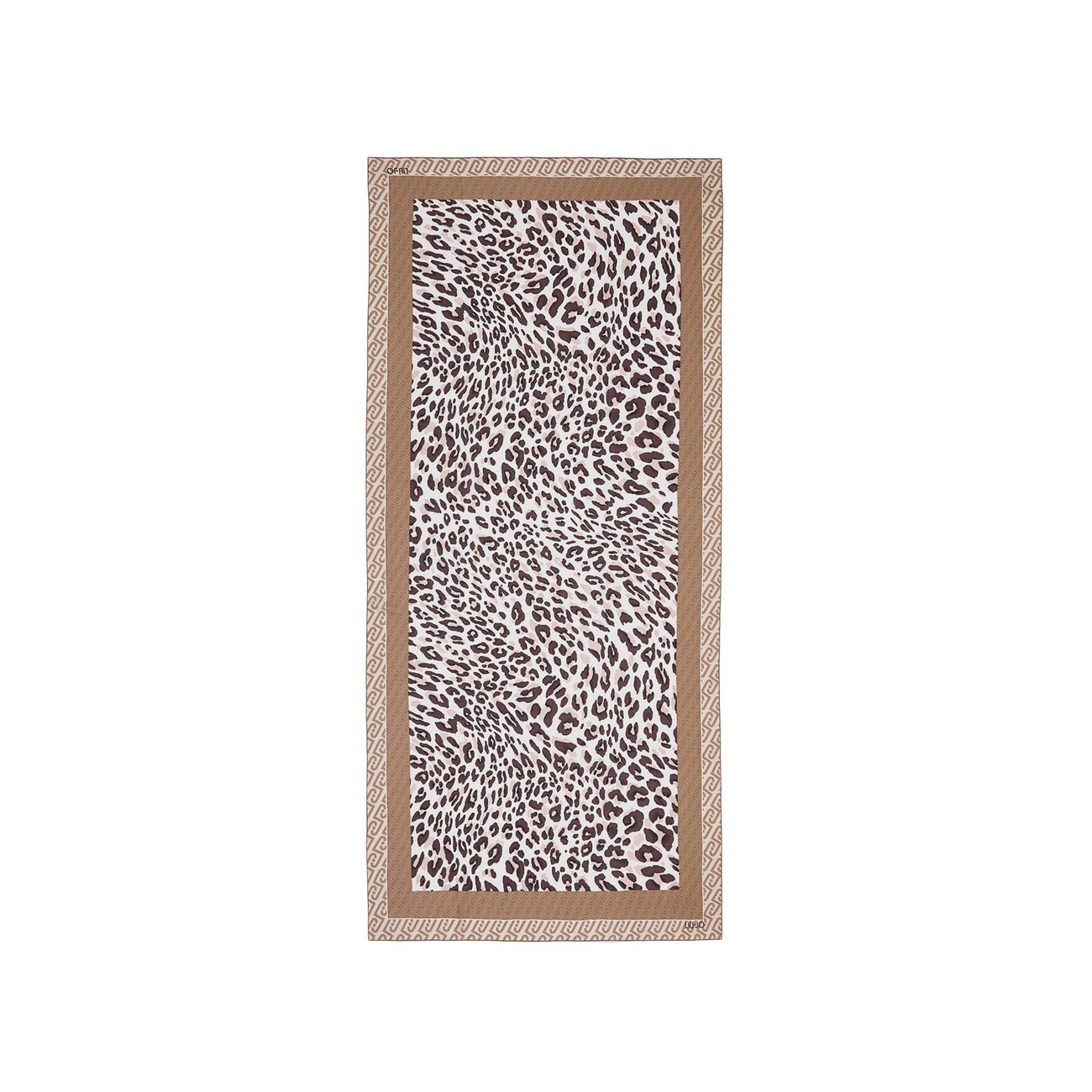 2460066 Liu Jo Sciarpa Beige Leopardata Modal Donna