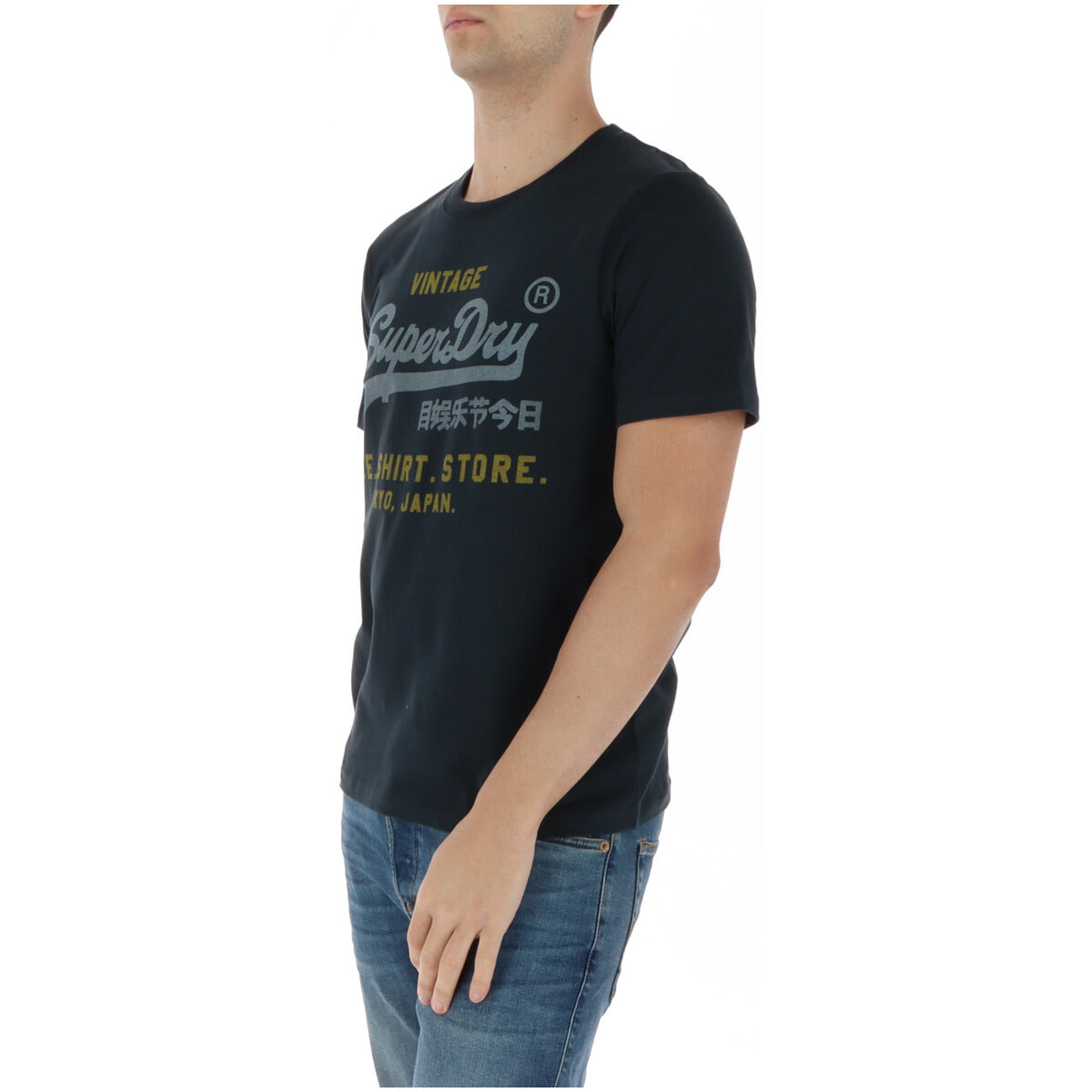 2456727 Superdry T-Shirt Blu Stampa Uomo