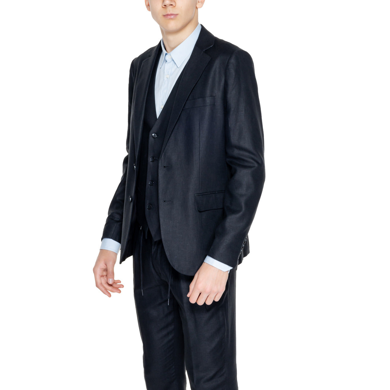 2254117 Antony Morato Giacca Nero Lino Uomo
