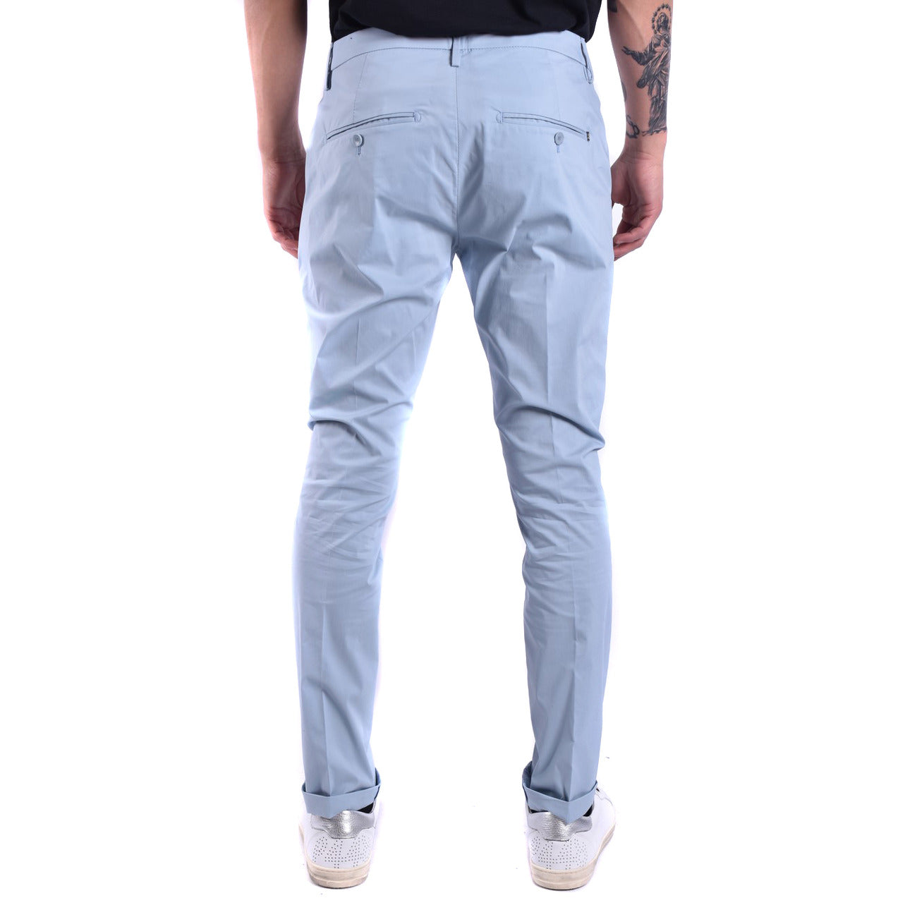2430590 Dondup Pantaloni Azzurro Cotone Elastan Uomo