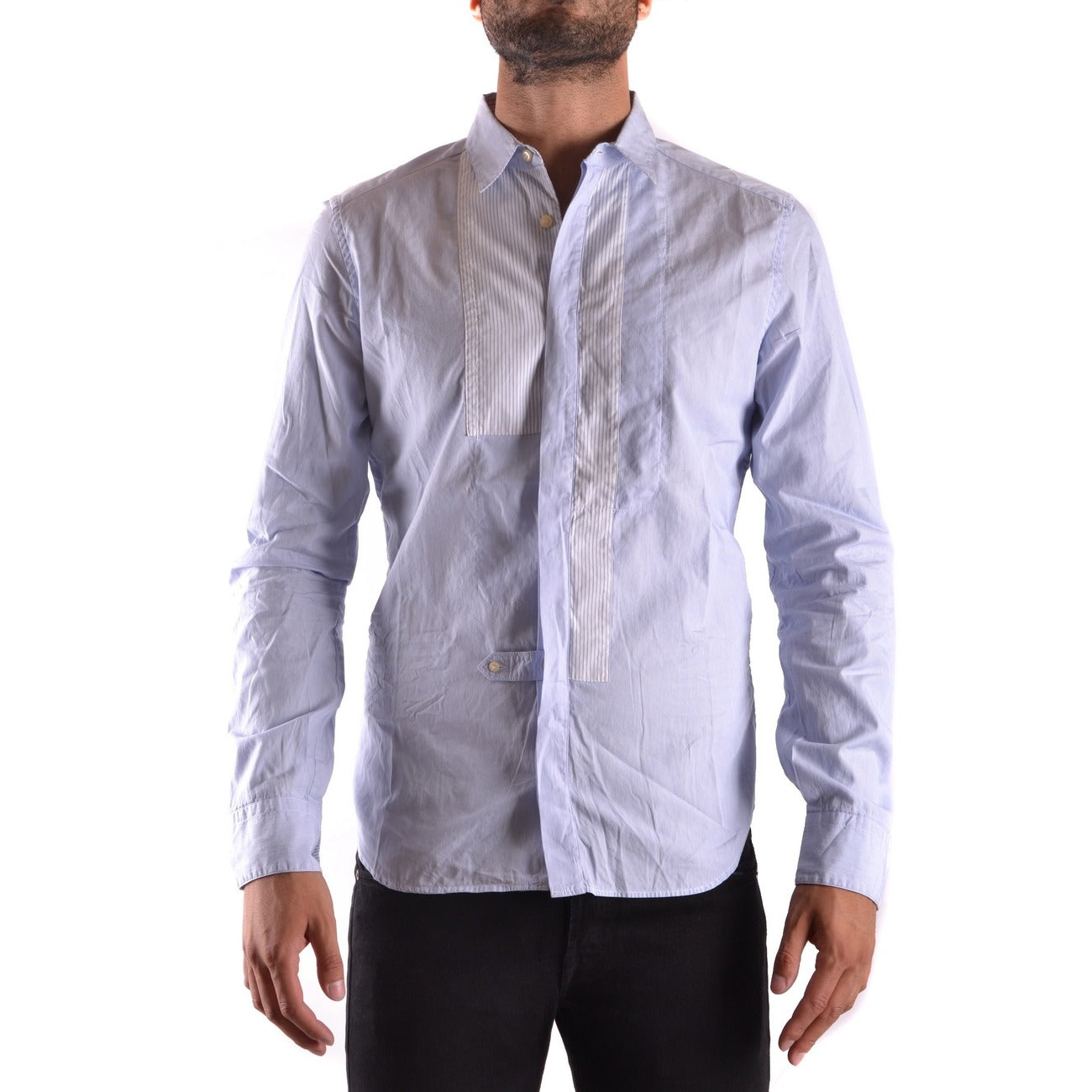 2431788 Neil Barrett Camicia Azzurro Maniche Lunghe Uomo