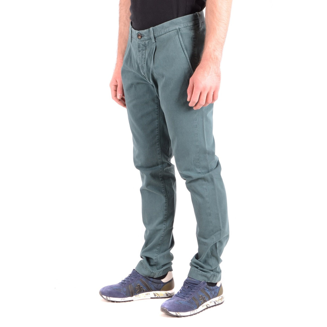 2437760 Jacob Cohen Pantaloni Verde Cotone Elastan Uomo