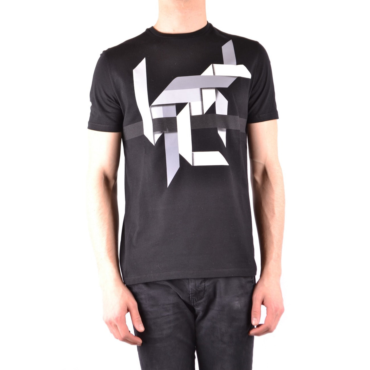 2431895 Neil Barrett T-shirt Nera Stampa Uomo
