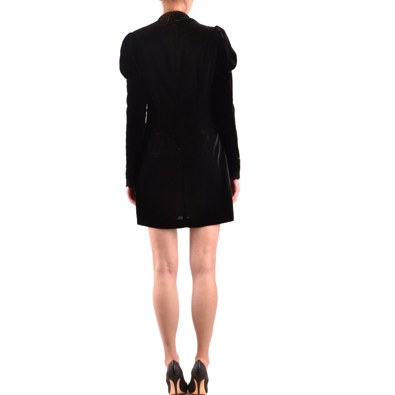 2433299 Philosophy Abito Nero Lungo Donna Scollo Alto Viscosa