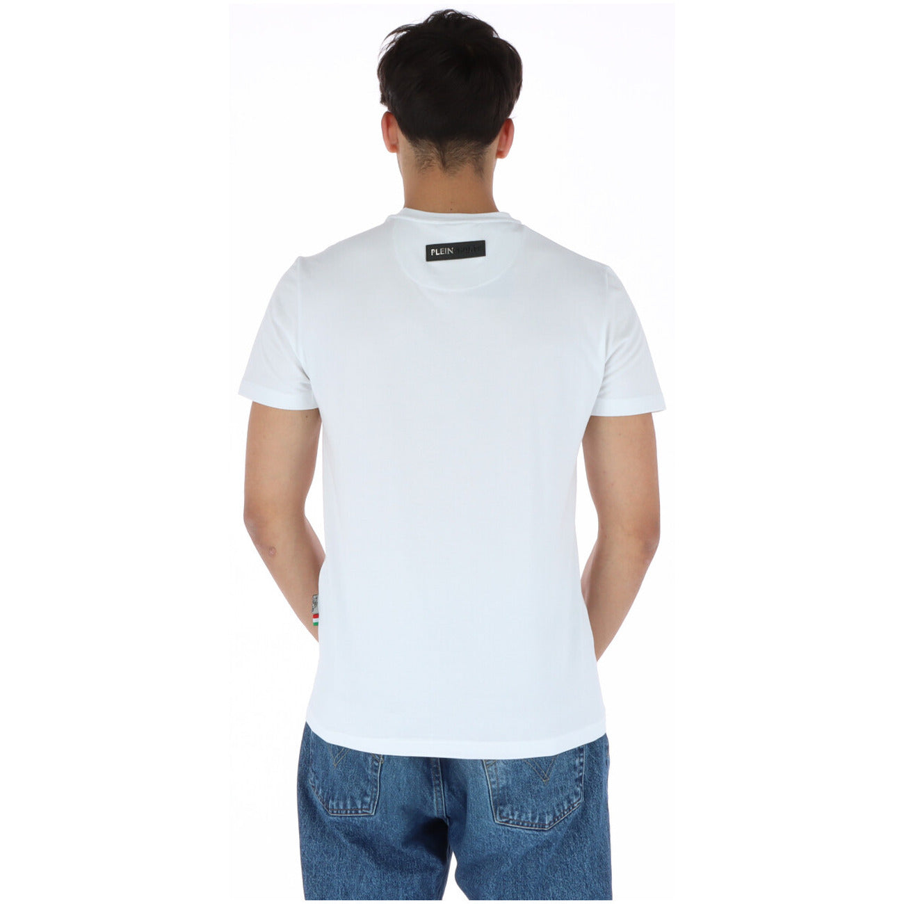 444094 Plein Sport T-Shirt Bianco Stampa Uomo