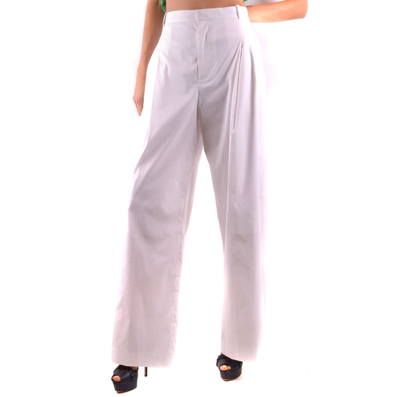 2437796 Givenchy Pantaloni Bianchi Zip Bottone Donna
