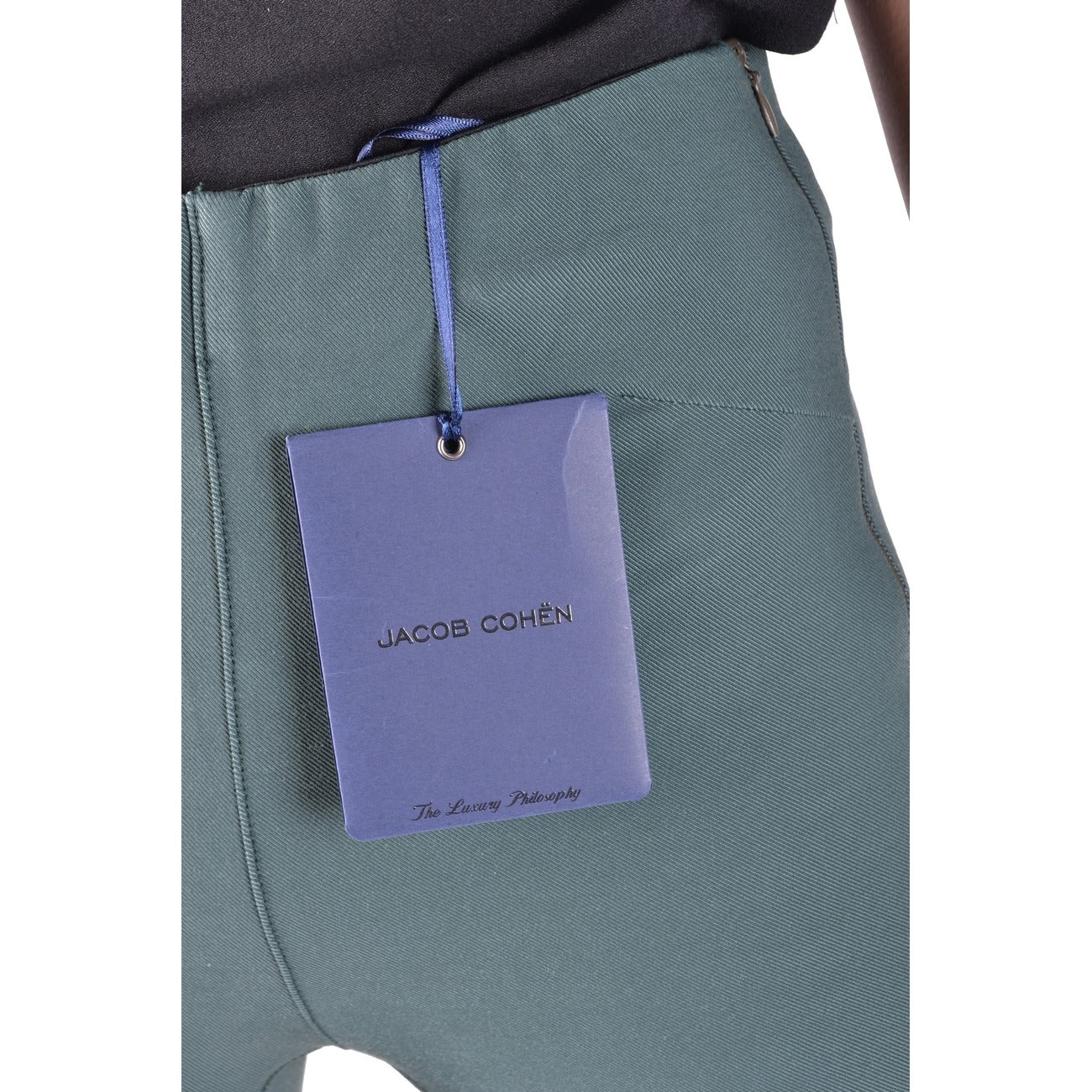 2437705 Jacob Cohen Pantaloni Verdi Cotone Elastan Made Italy Donna