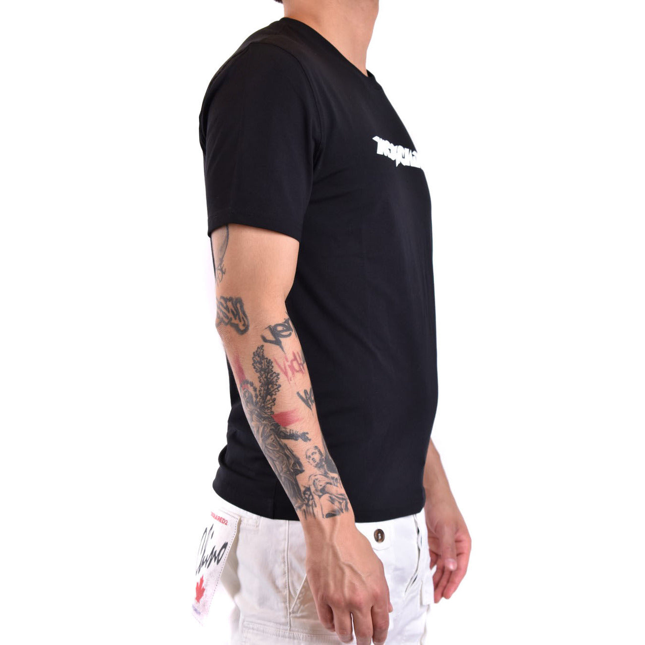 2430904 Moschino T-Shirt Nera Stampa Uomo