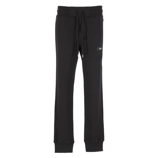2429929 Versace Jeans Couture Pantaloni Nero Stampa 100% Cotone Uomo