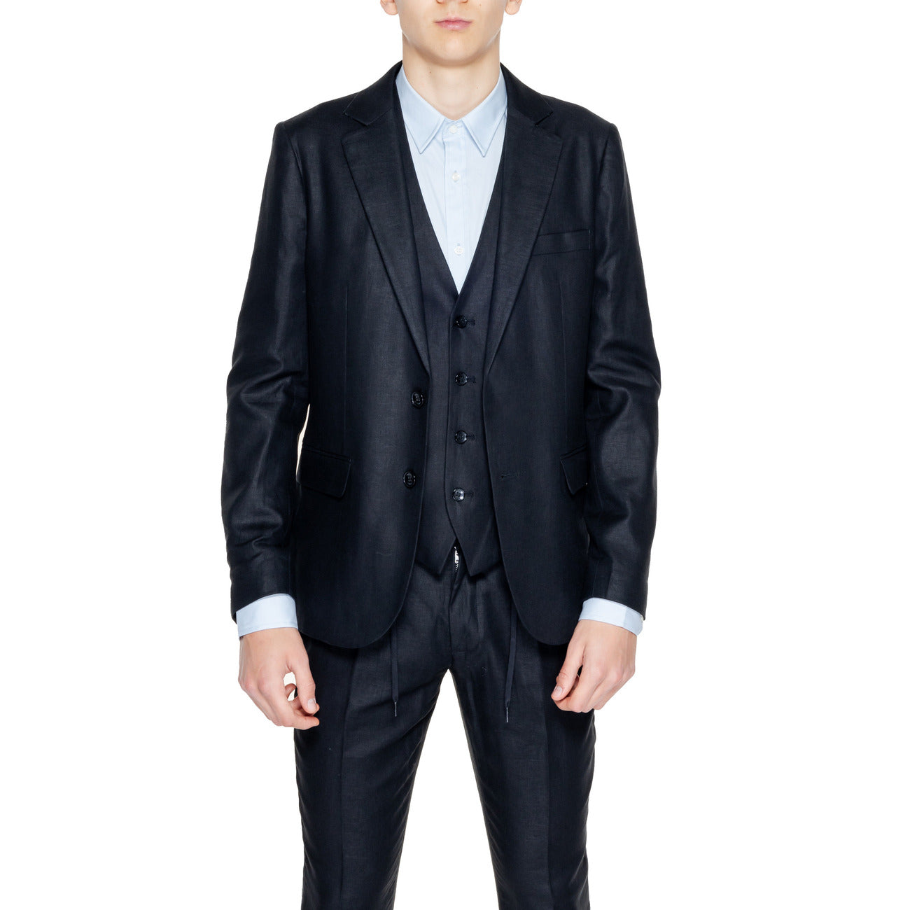 2254117 Antony Morato Giacca Nero Lino Uomo
