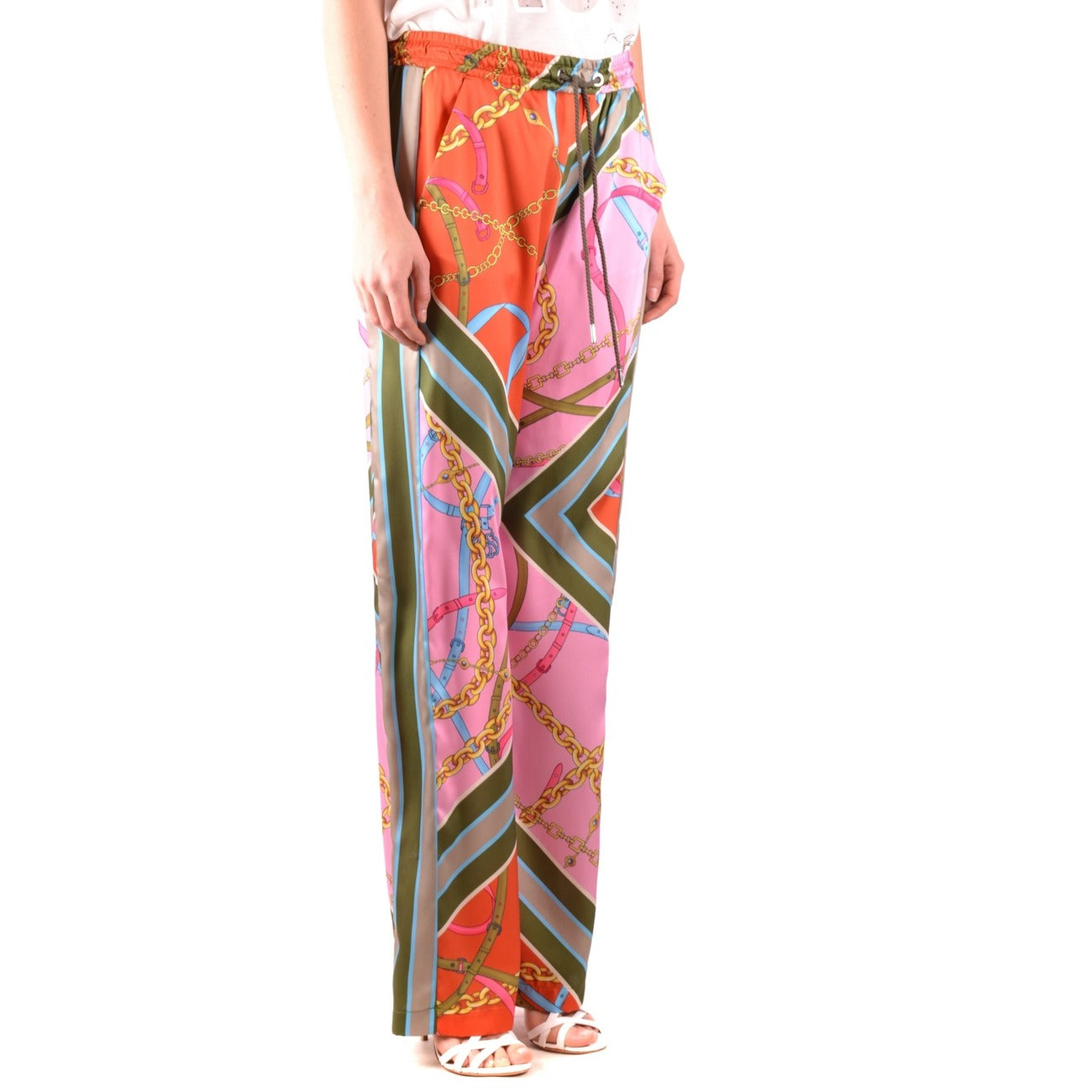 2471966 Pinko Pantaloni Stampa Rosa Donna