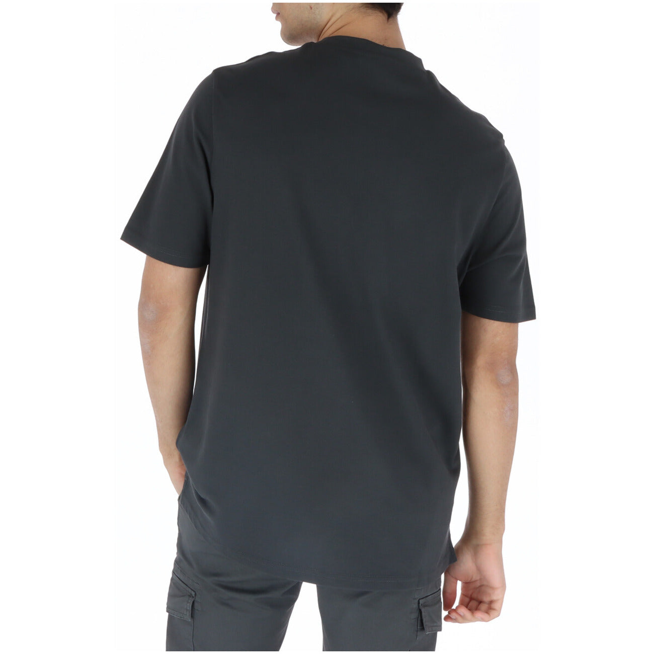 2219909 Lyle & Scott T-Shirt Grigio Stampa Tasche Uomo