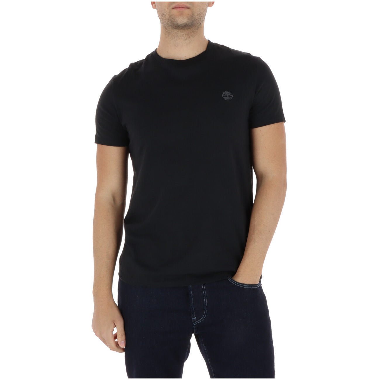 2452580 Timberland T-Shirt Nera 100% Cotone Uomo