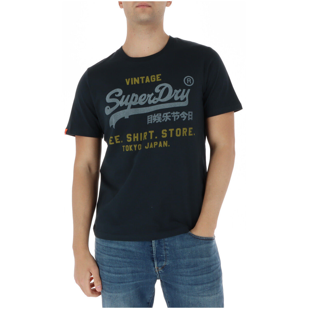 2456727 Superdry T-Shirt Blu Stampa Uomo