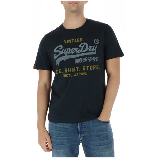 2456727 Superdry T-Shirt Blu Stampa Uomo