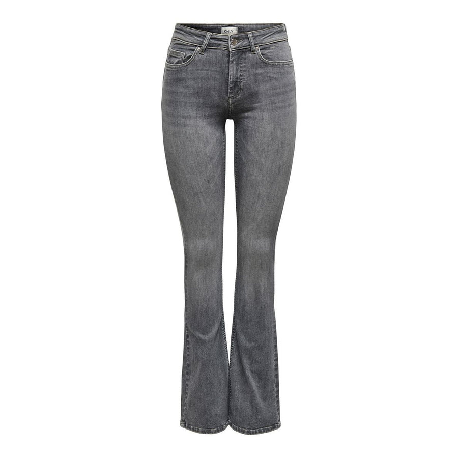 Jeans Blush Mid Flared Grey Denim