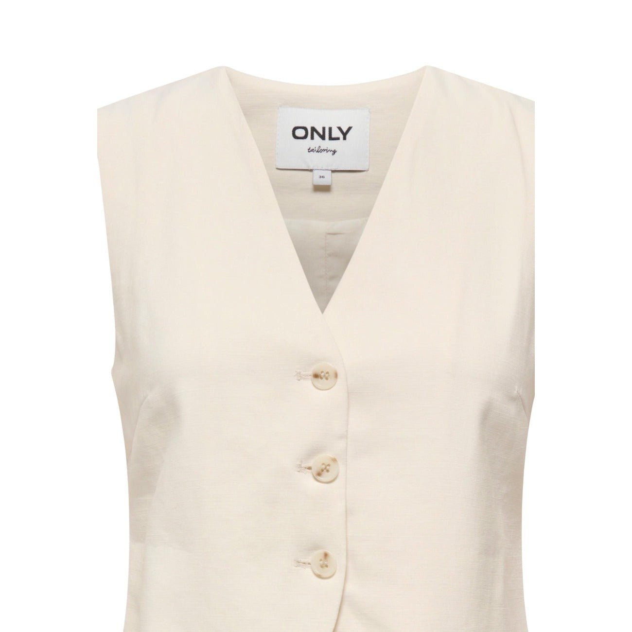 517466 Only Gilet Beige Smanicato Donna