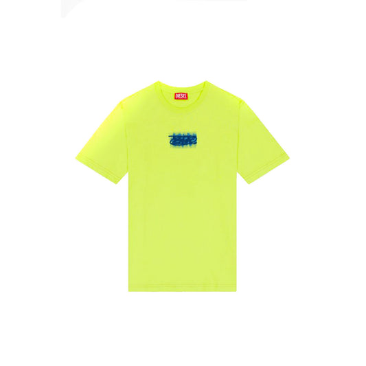 2429112 Diesel T-Shirt Gialla Stampa Uomo