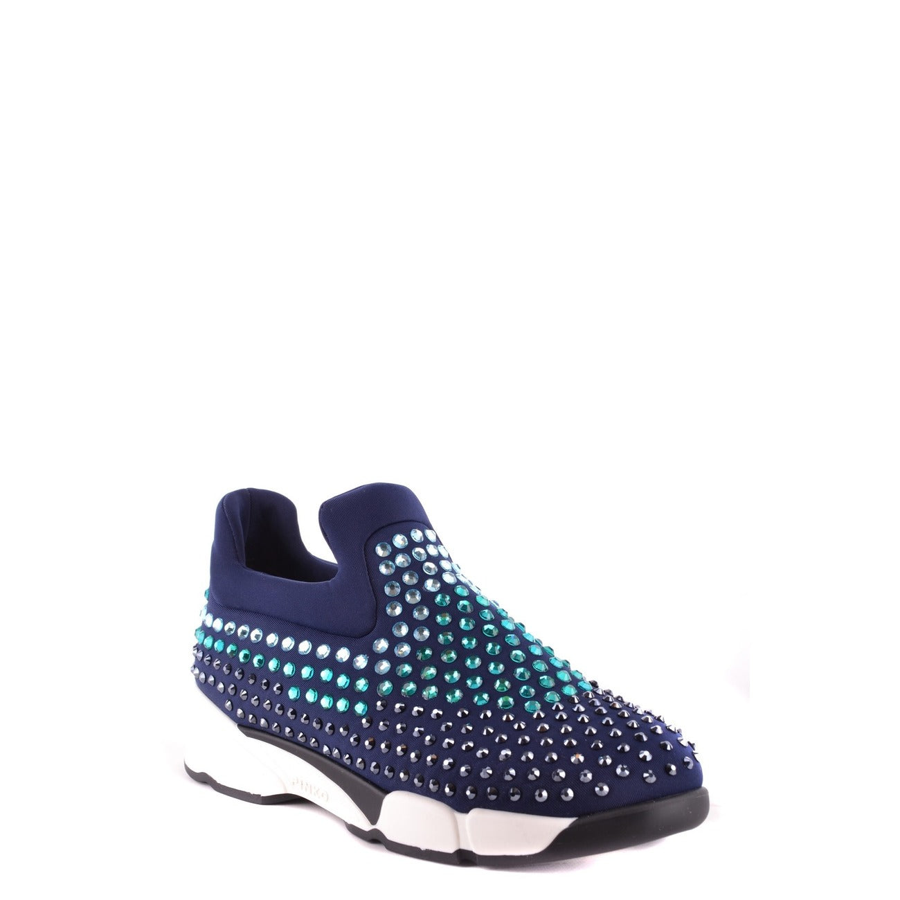 2423372 Pinko Sneakers Blu Donna Tessuto 100% Strass