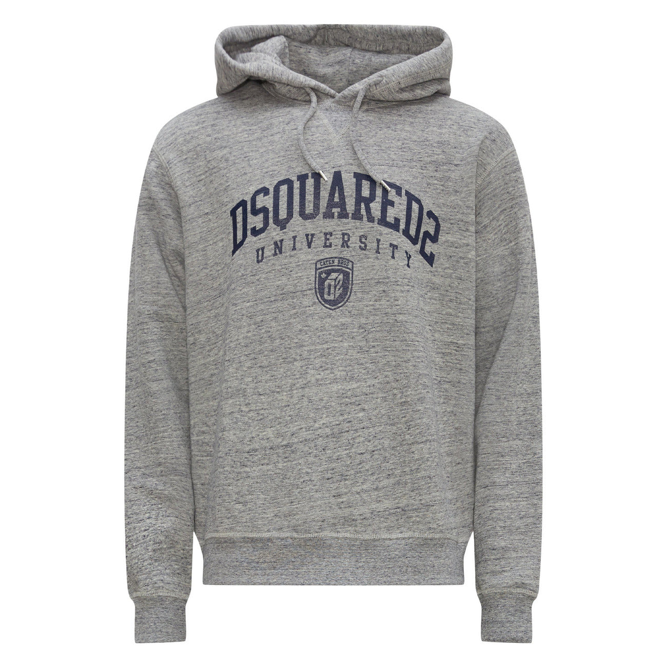 2424554 Dsquared2 Felpa Grigia Stampa Cappuccio Uomo