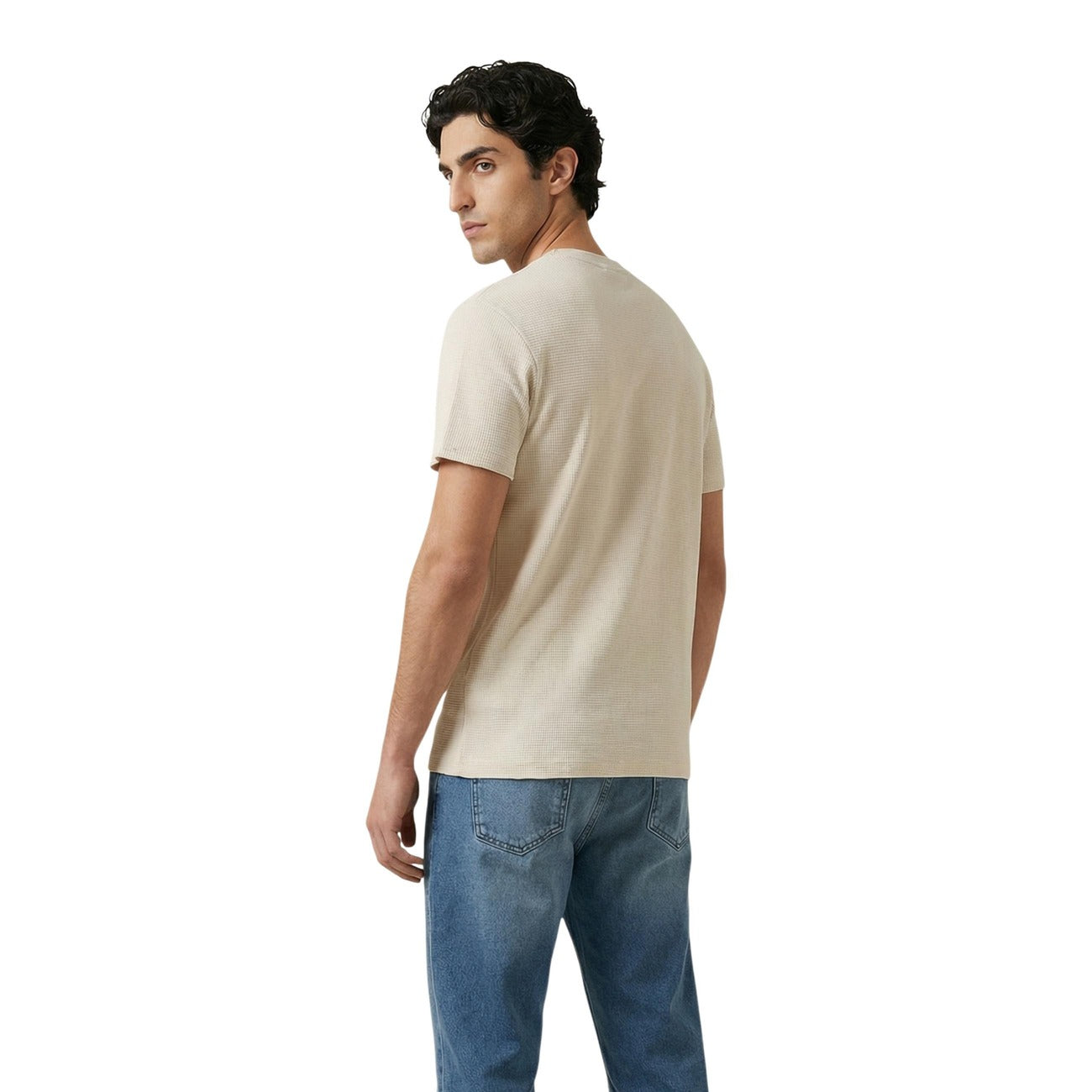 2452768 Calvin Klein Jeans T-Shirt Beige Uomo
