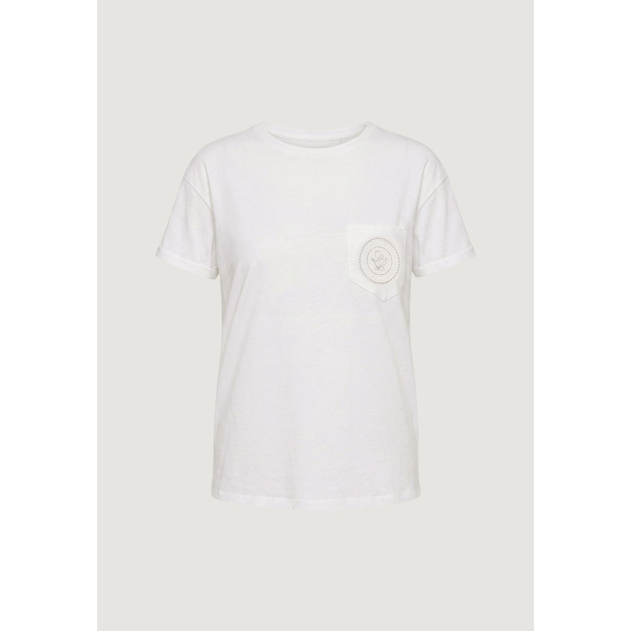 2455827 Liu Jo T-Shirt Donna Bianca Cotone Tasca