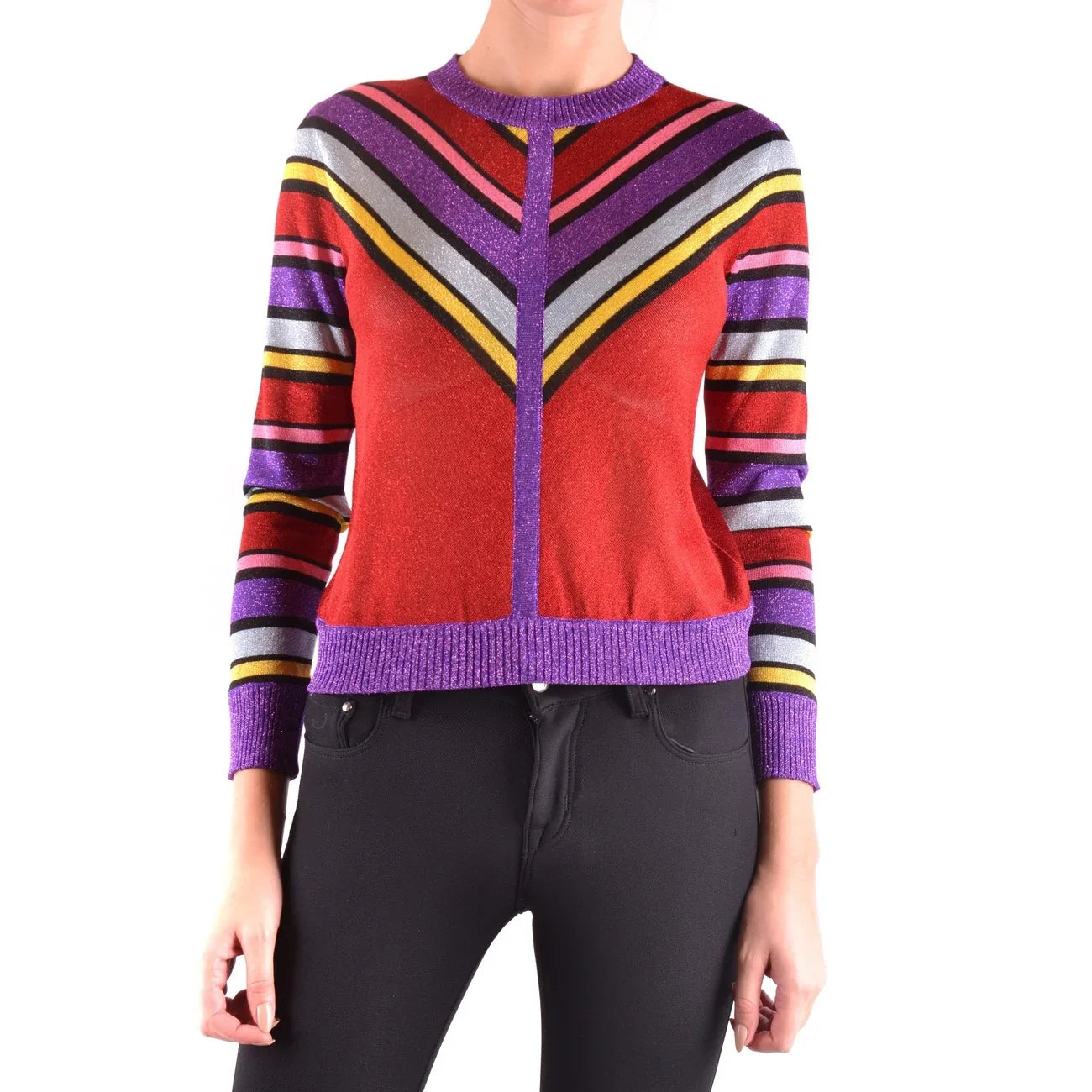 2432410 Philosophy Maglia Rossa Righe Donna