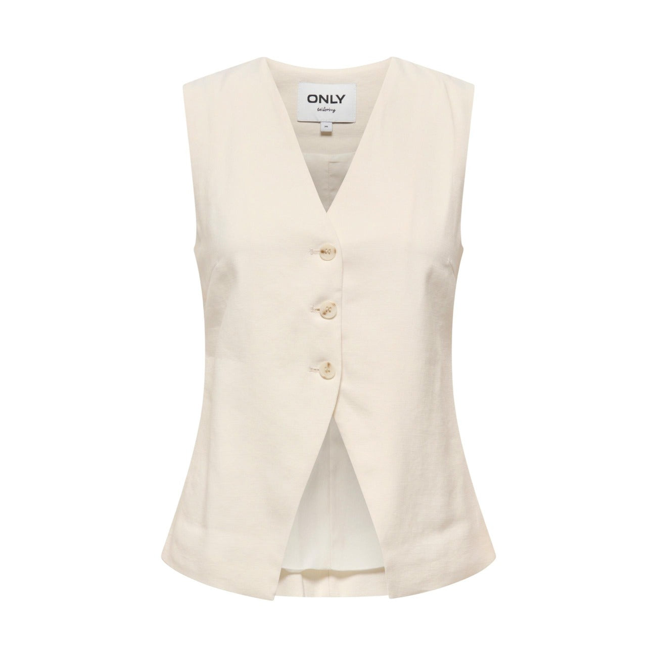 517466 Only Gilet Beige Smanicato Donna