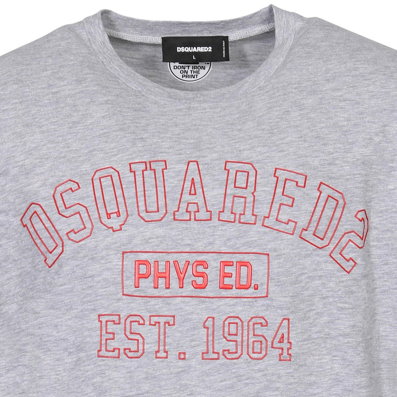 2424706 Dsquared T-Shirt Grigia Stampa Uomo