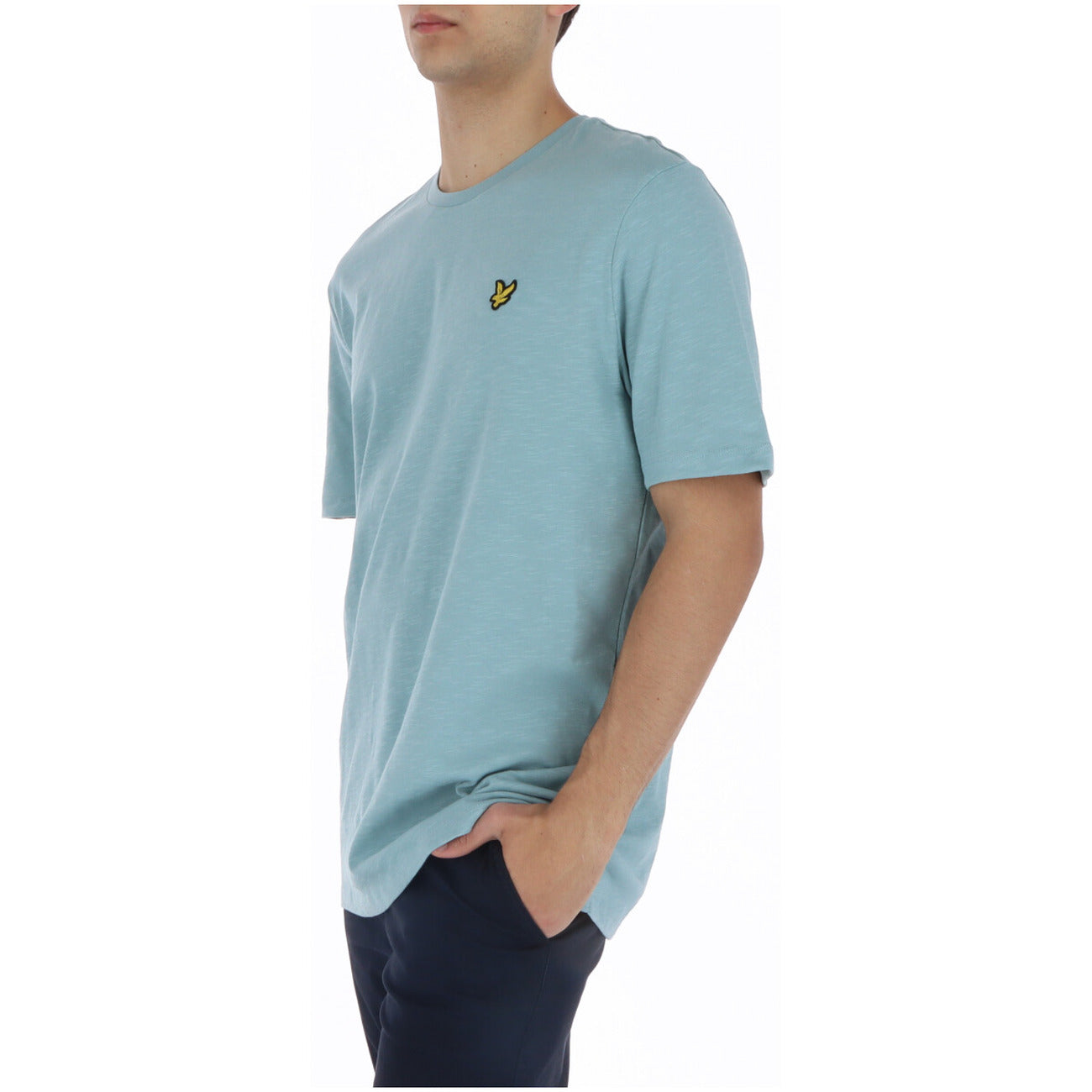 2217245 Lyle & Scott T-Shirt Azzurro Stampa Uomo