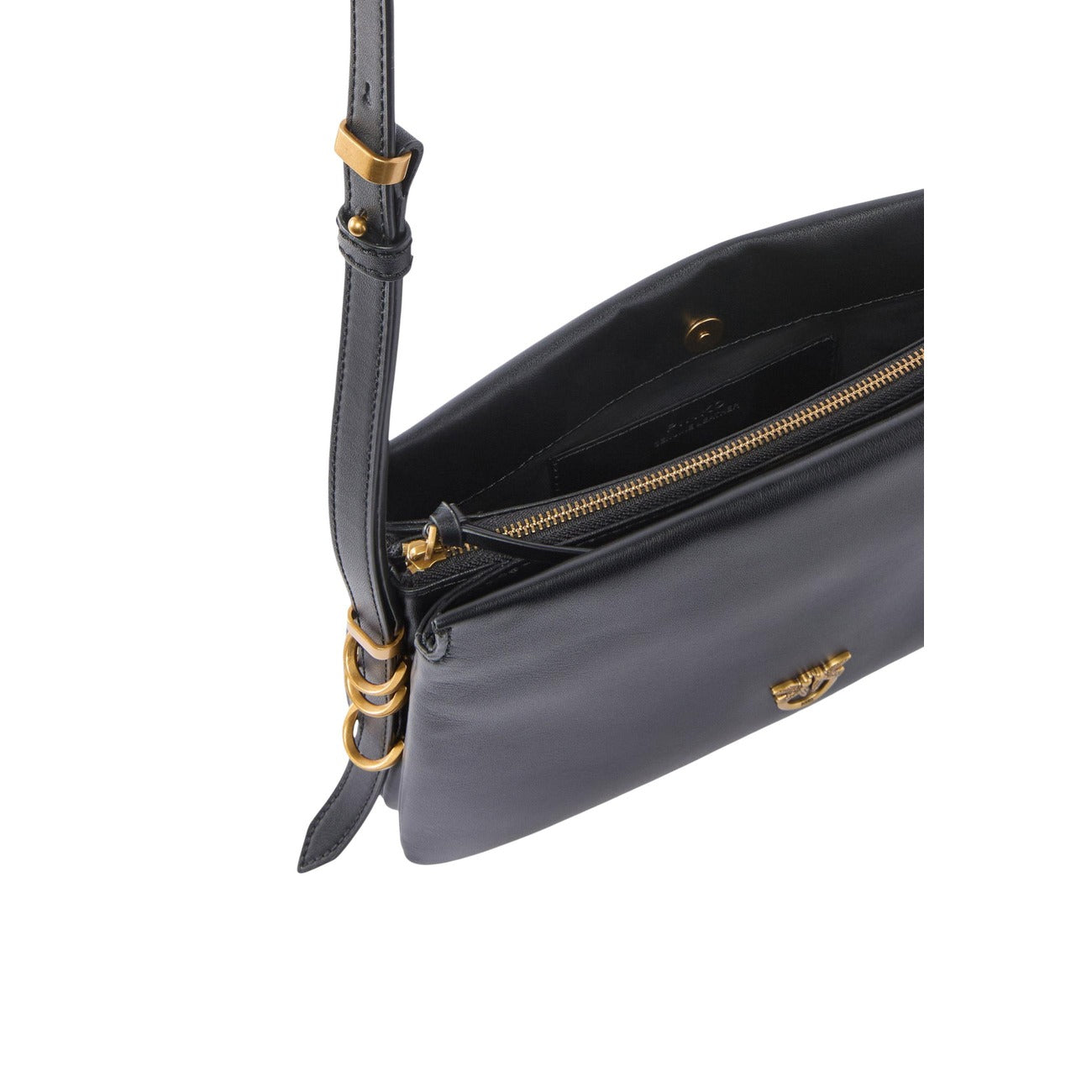 2453666 Pinko Borsa Tracolla Nera Pelle Zip Donna