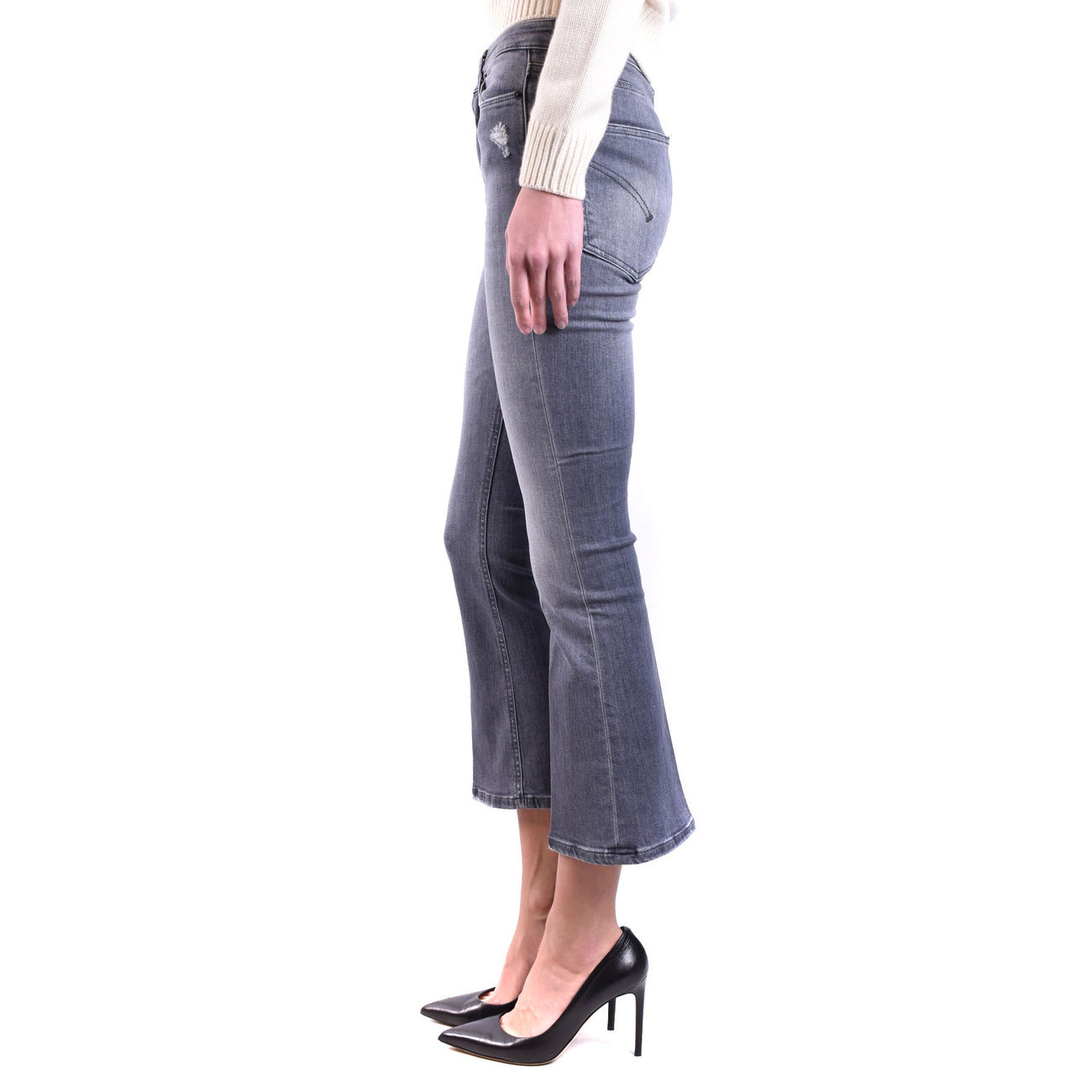 488889 Dondup Jeans Grigi Strappati Consumati Donna