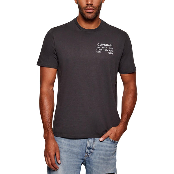 T-Shirt Nera Stampa Maniche Lunghe Uomo