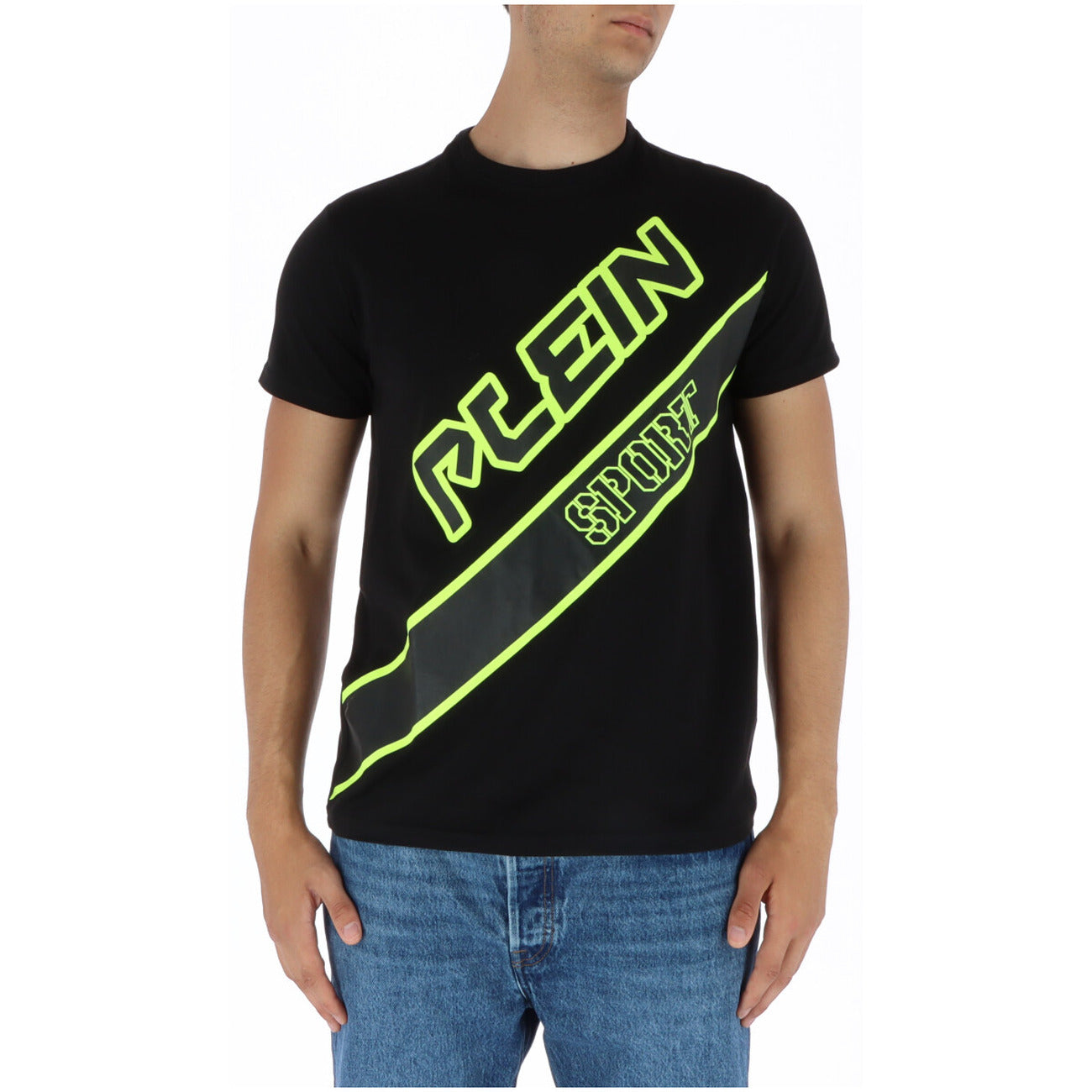 444111 Plein Sport T-Shirt Nero Stampa Uomo