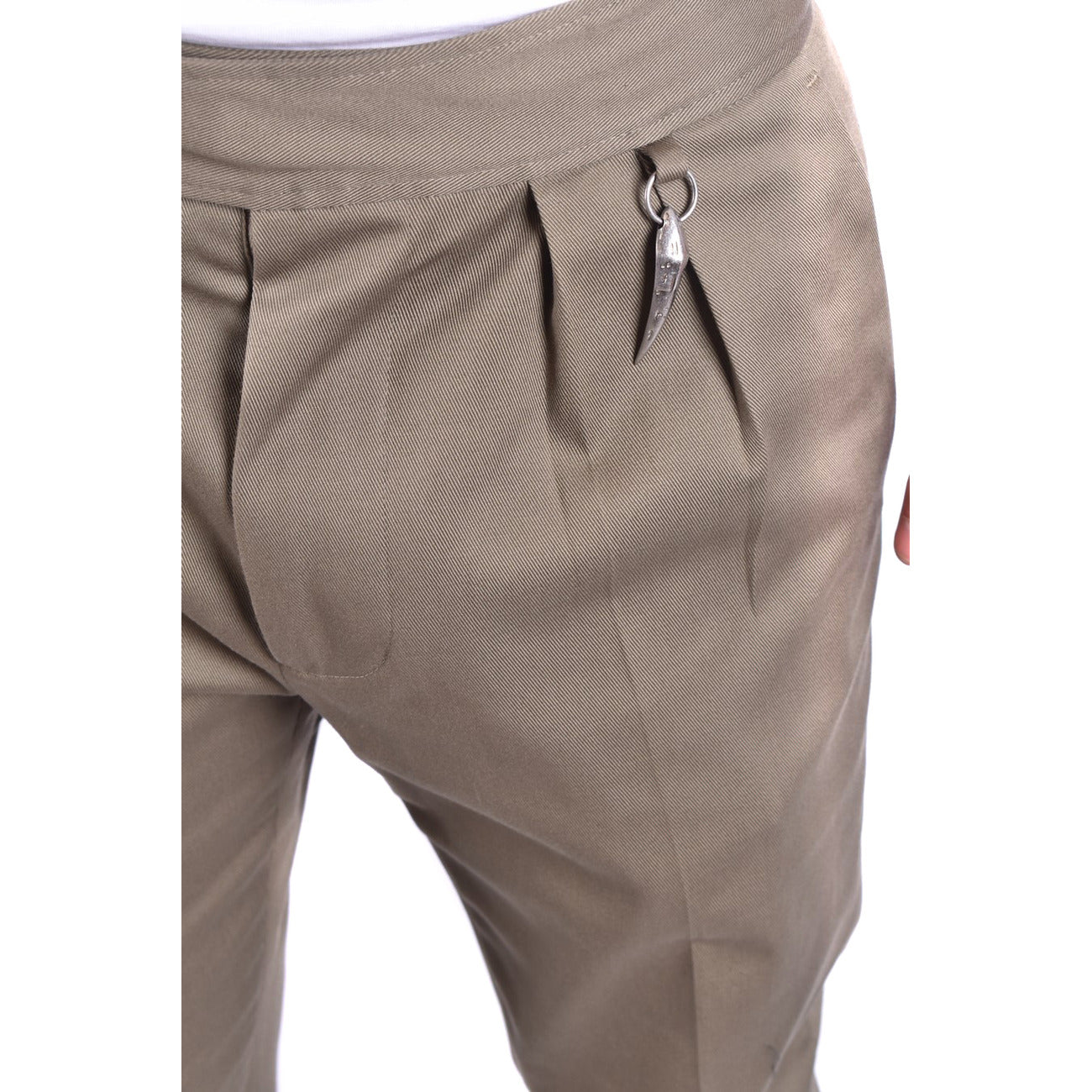 2426196 Roberto Cavalli Pantaloni Cammello Cotone Elastan Uomo