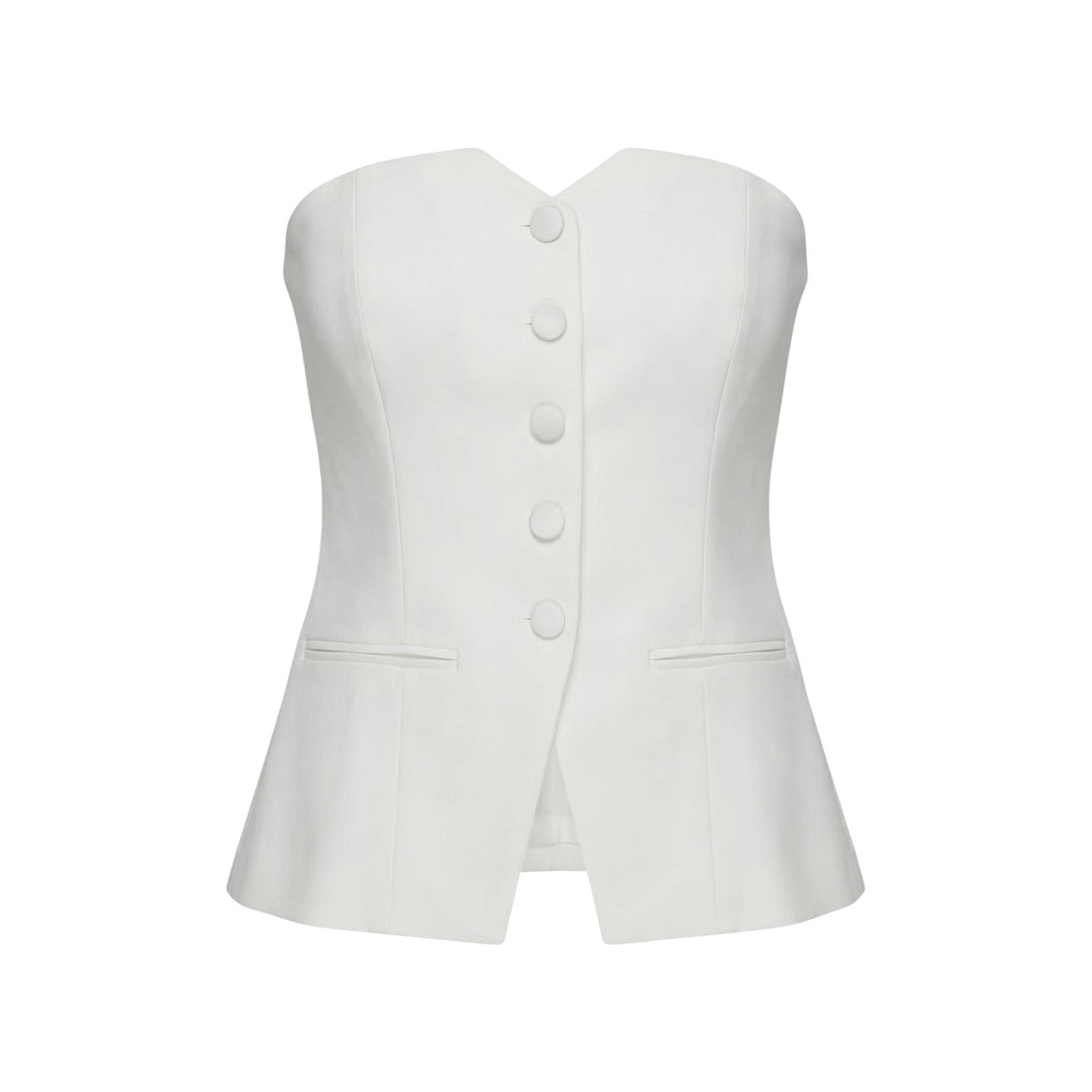 516745 Morgan De Toi Top Bianco Scollo Cuore Donna Primavera/Estate