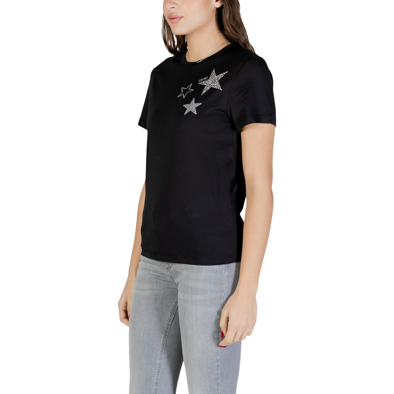 506077 Liu Jo T-shirt Nera Cotone Donna