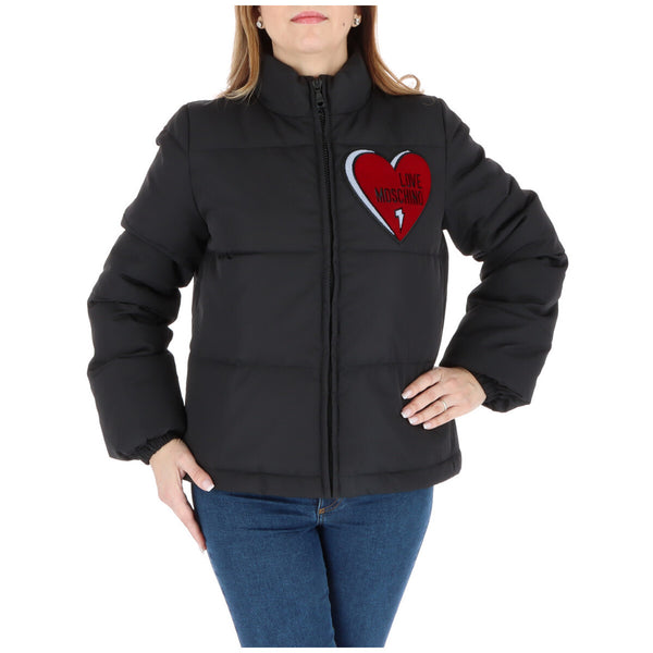 Giubbotto Imbottito Donna Nero con Cuore