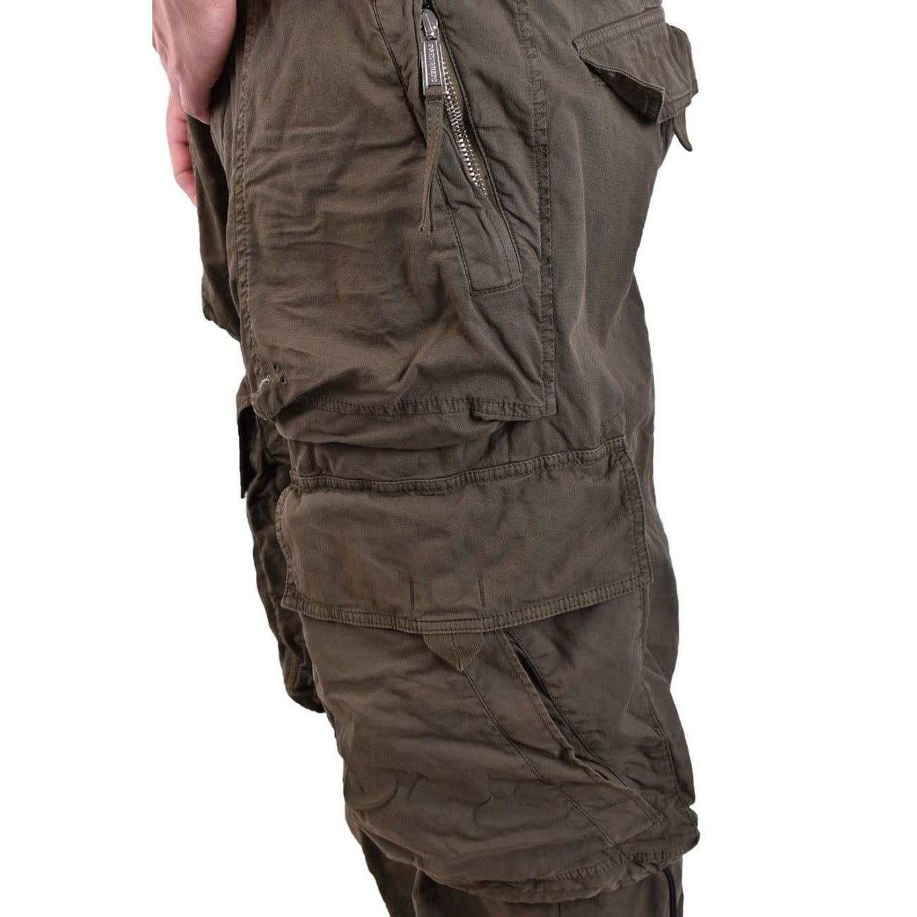 2429370 Dsquared2 Pantaloni Verde Cotone Elastan Uomo