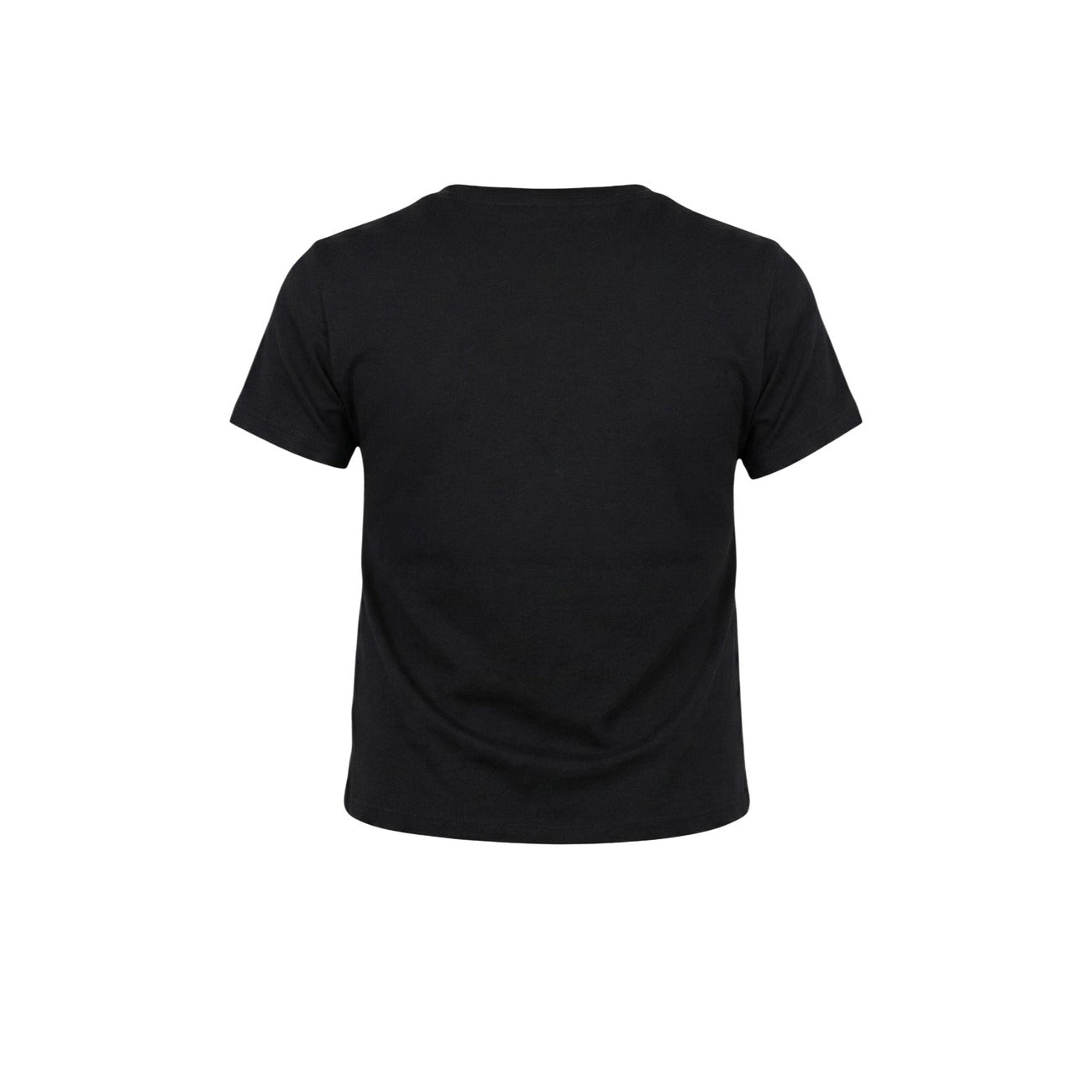 2456220 Liu Jo T-Shirt Donna Nera Cotone Stampa Strass