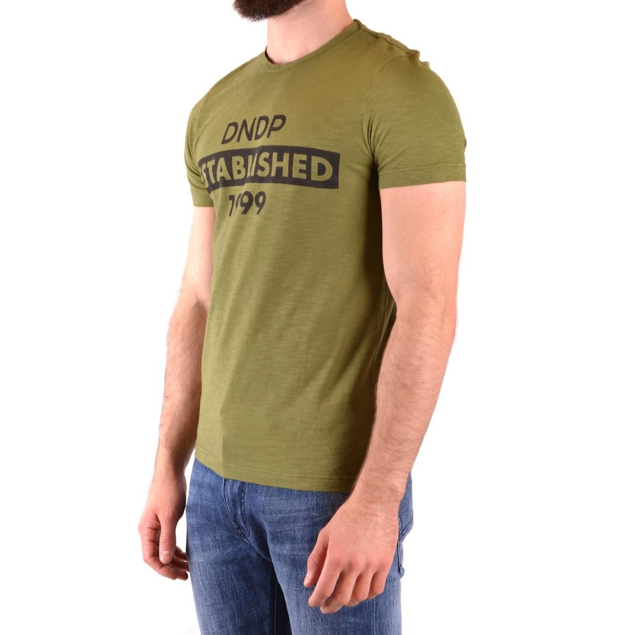 2428991 Dondup T-Shirt Verde Stampa Uomo