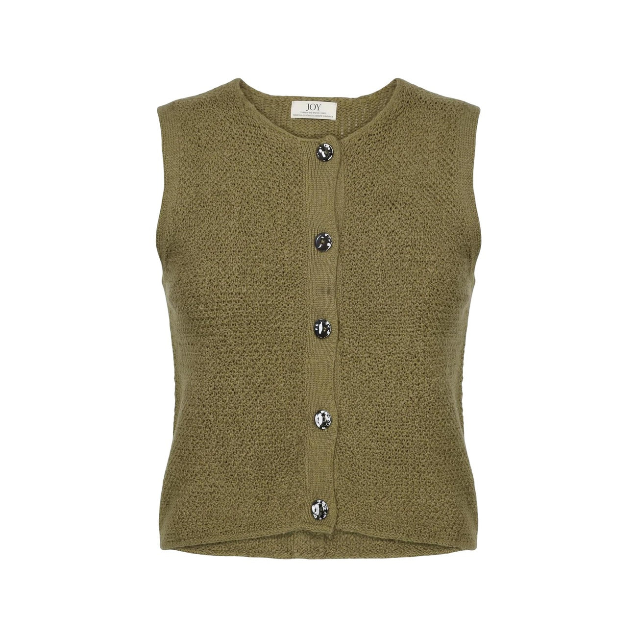 516732 Jacqueline De Yong Gilet Verde Smanicato Donna